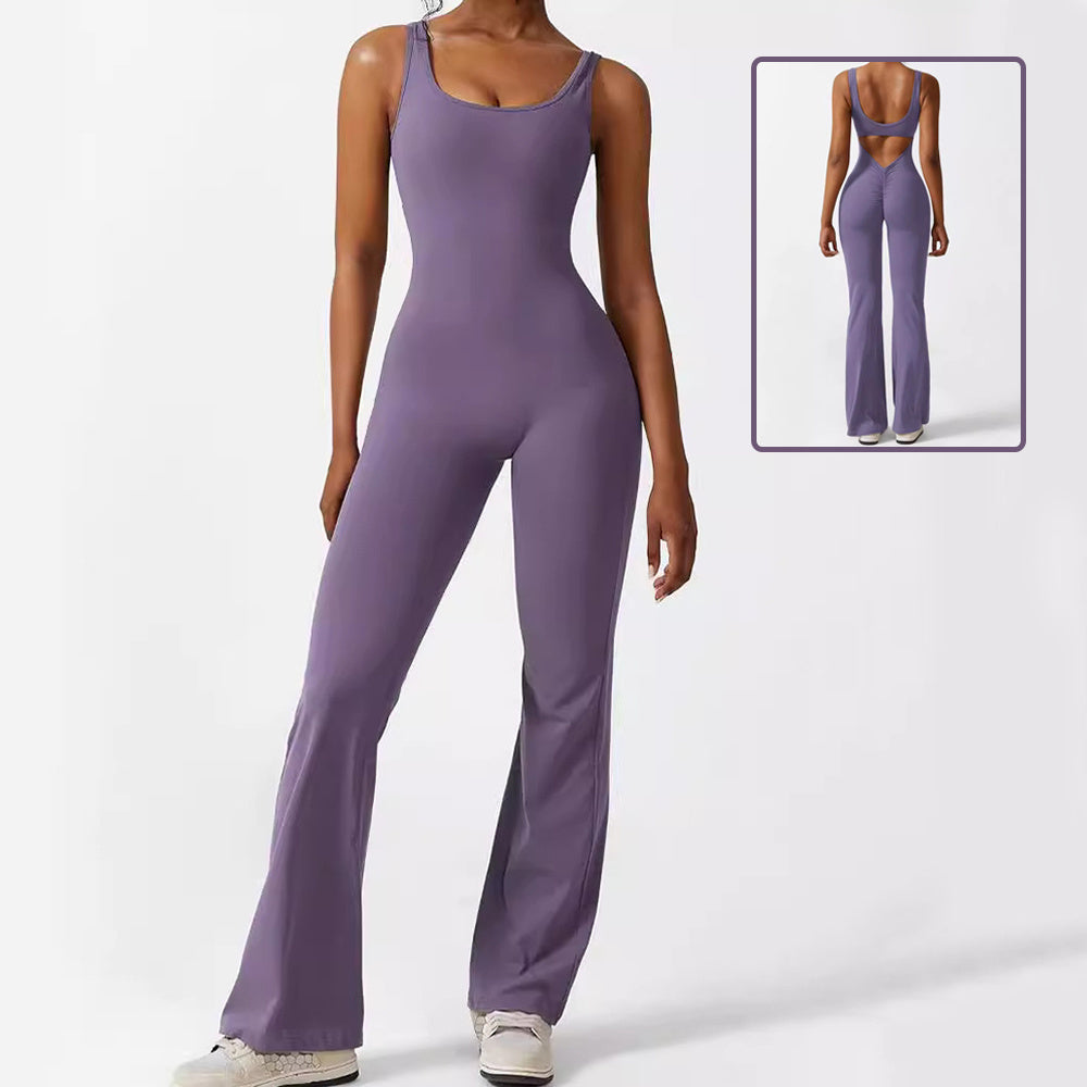 Kelsy Sleeveless Flare Jumpsuits