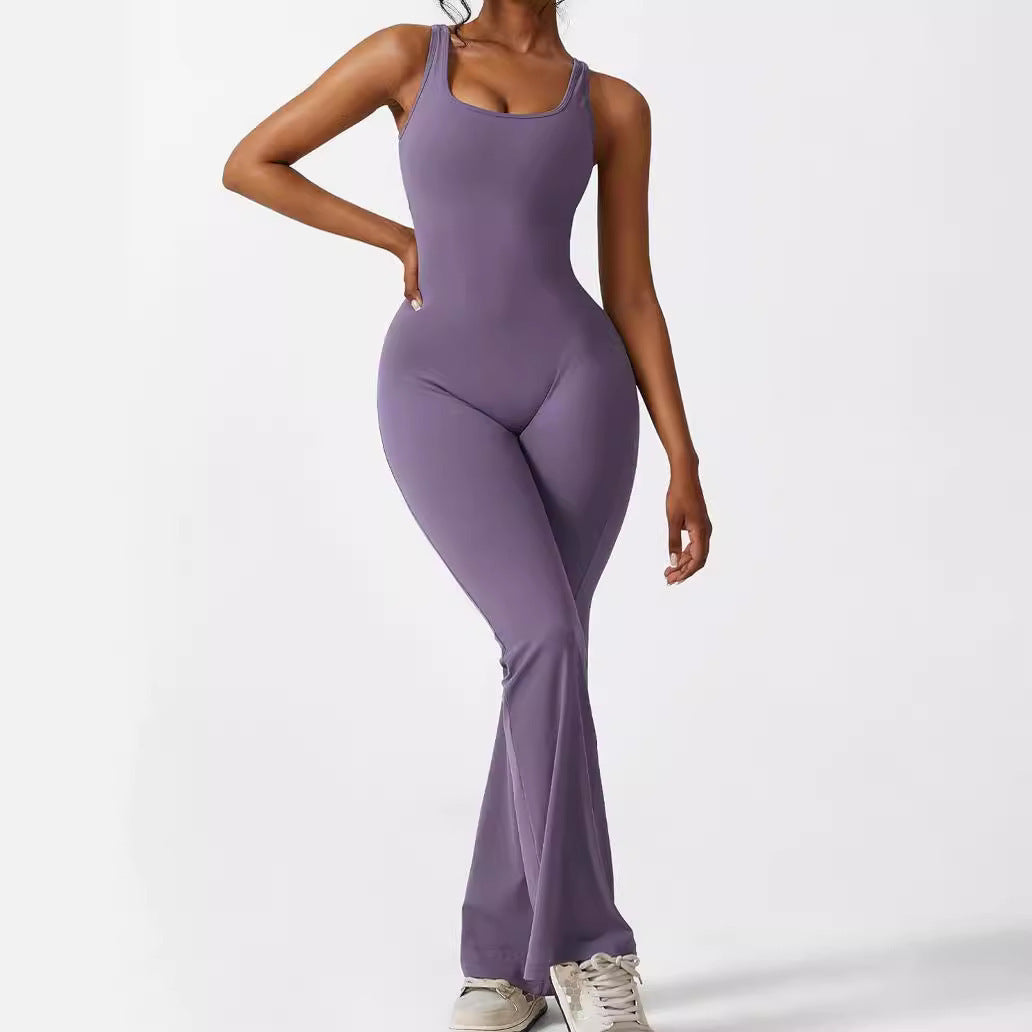 Kelsy Sleeveless Flare Jumpsuits