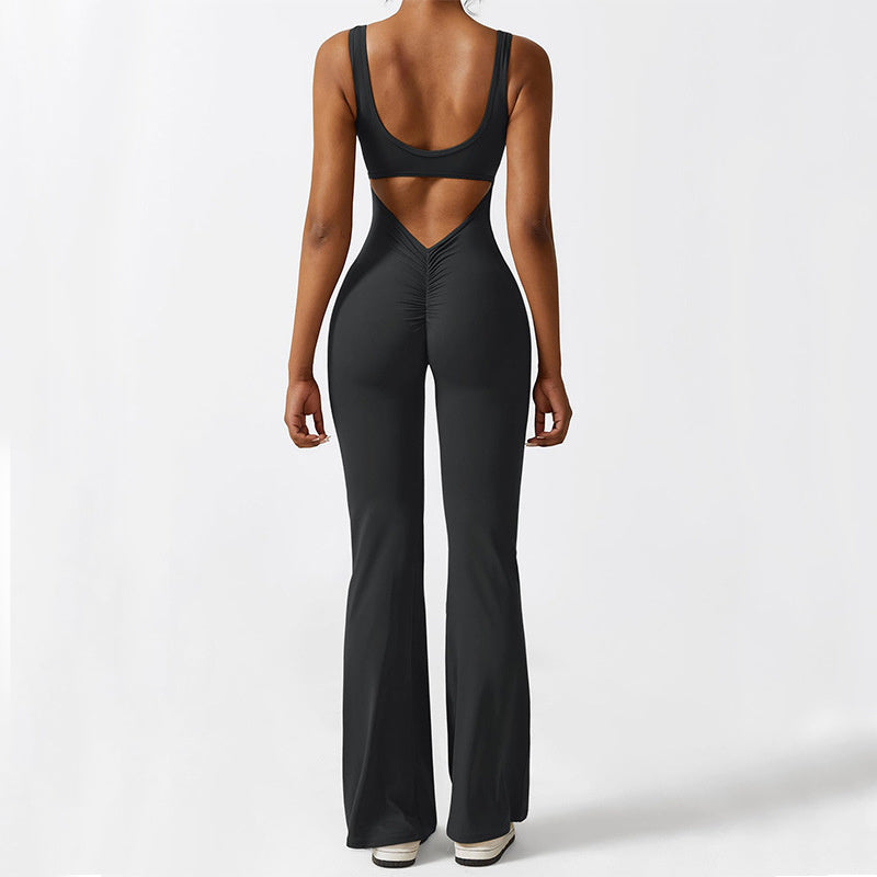 Kelsy Sleeveless Flare Jumpsuits