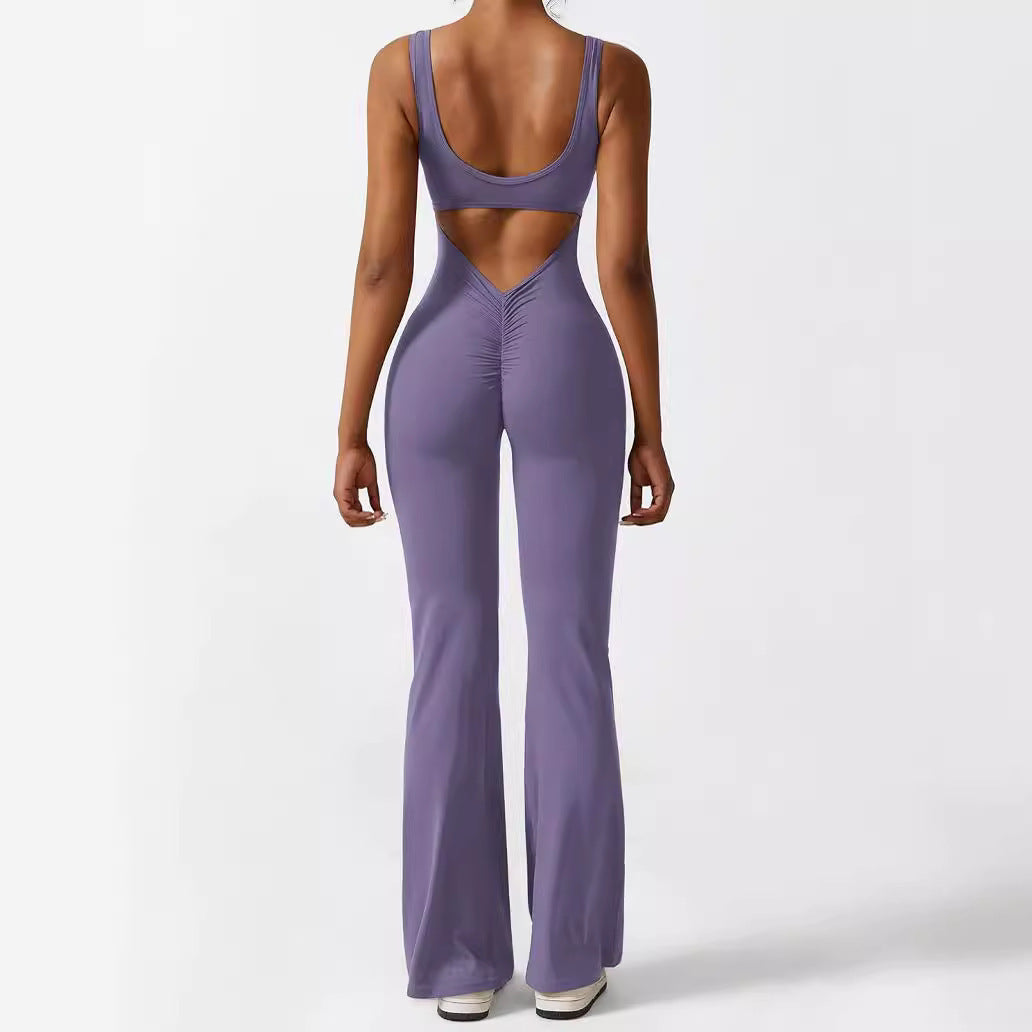 Kelsy Sleeveless Flare Jumpsuits
