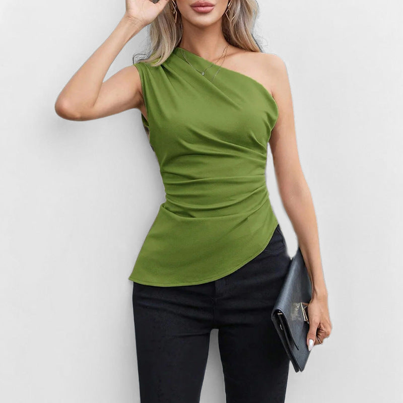 Belle Elegant Over The Shoulder Top