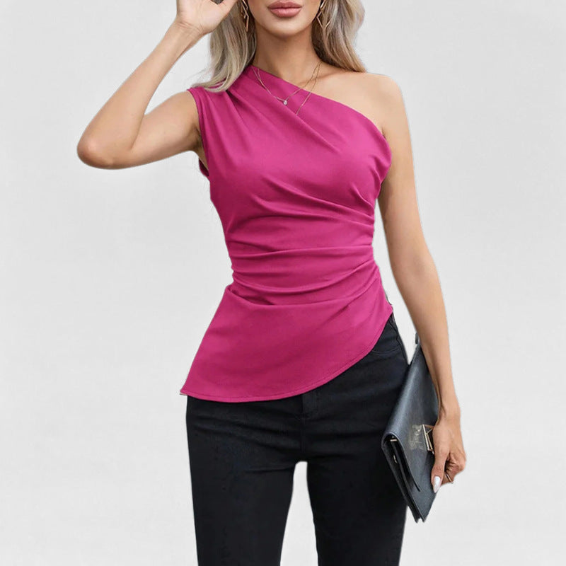 Belle Elegant Over The Shoulder Top